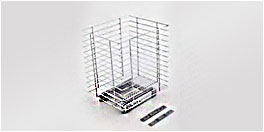 Выдвижная корзина для белья, с шариковыми направляющими донного крепления 